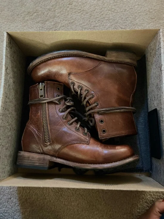 Freebird by Steven Distressed Cognac Manchester Boots - Picture 1 of 6